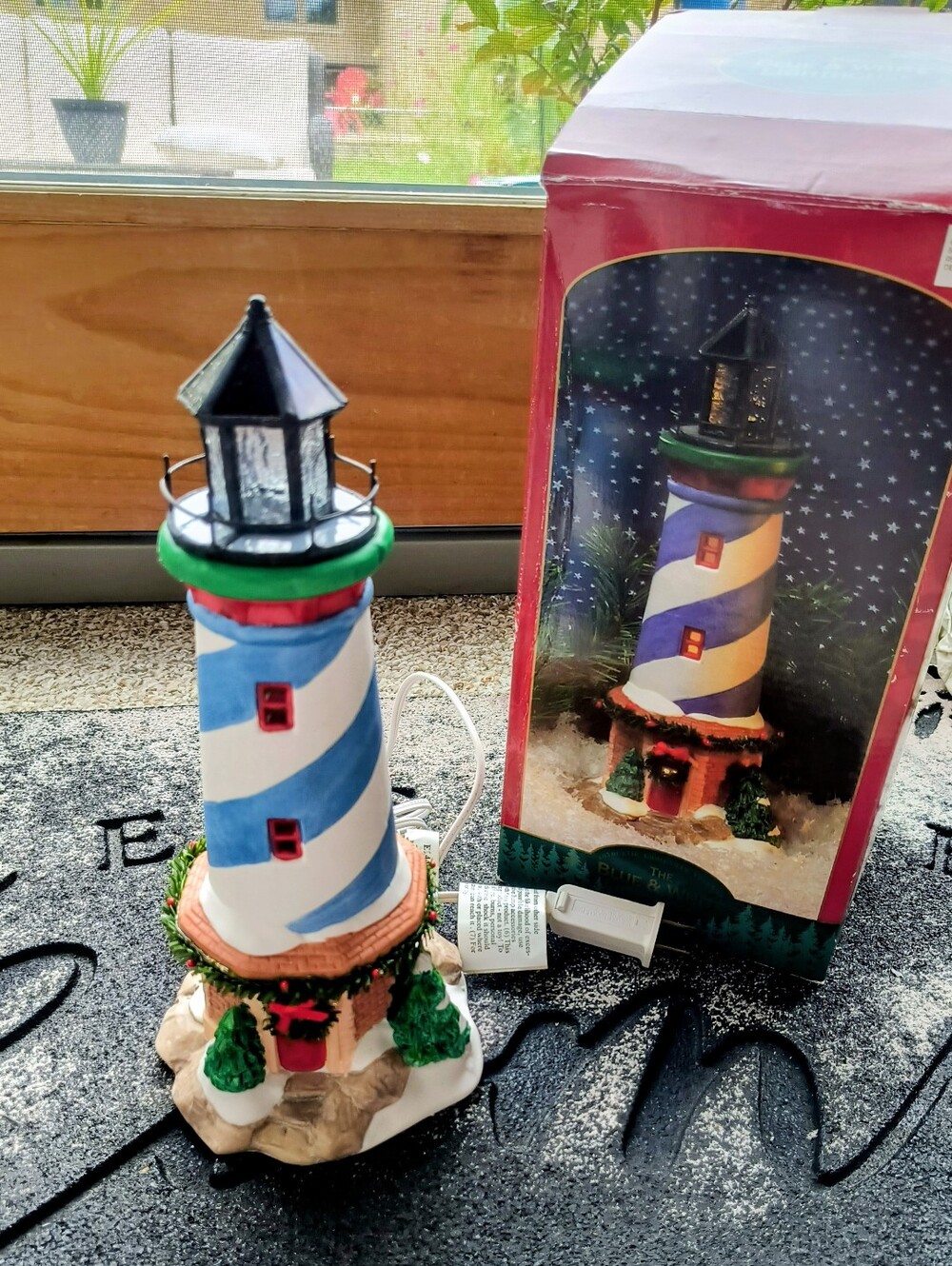 New In Box Lighted Lighthouse Christmas Decoration Seasonal Specialties Vintage